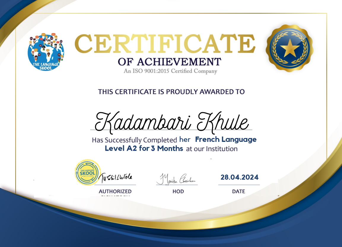 Certificate